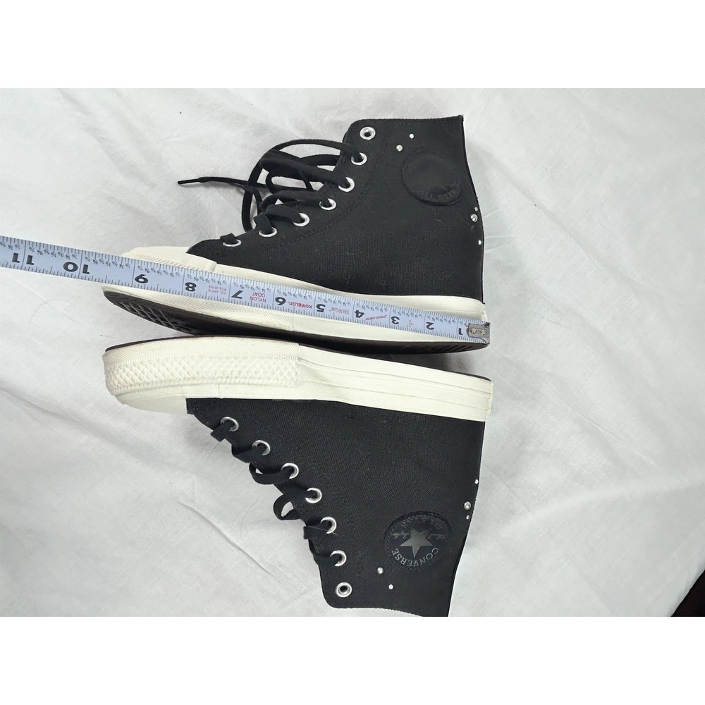 Converse Chuck Taylor All Star Wedge Platform High Pearls & Studs A12514C Sz 8.5 - Picture 7 of 12